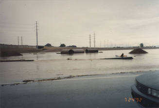 Runoff in Salt River Over Northbound Mill Avenue