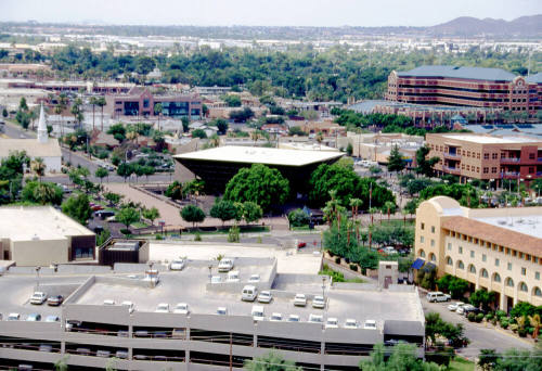Downtown Tempe, from Hayden Butte, before the Brickyard