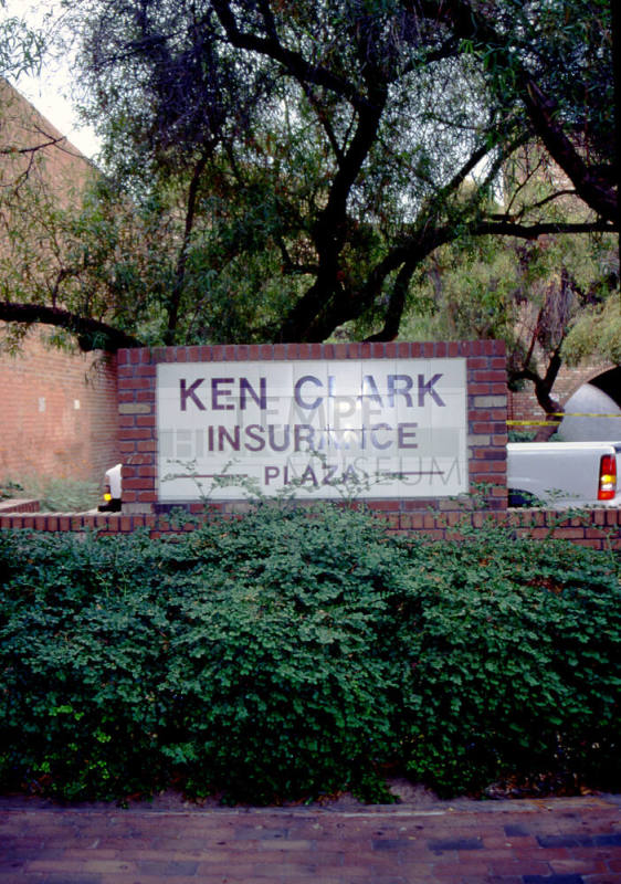 Ken Clark Insurance Plaza sign
