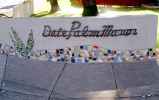 Date Palm Manor sign, W. Palmcroft Dr. and S. Mill Ave.