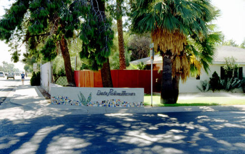 Date Palm Manor sign, W. Palmcroft Dr. and S. Mill Ave.