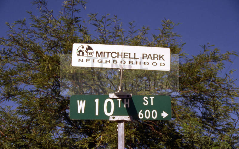 Mitchell Park Neighborhood street sign
