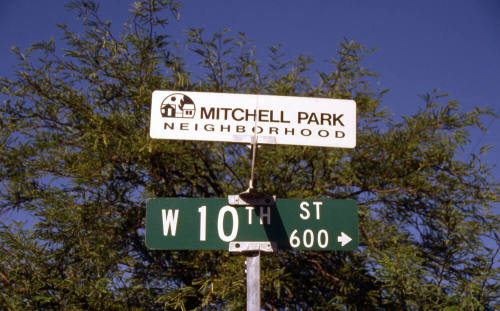 Mitchell Park Neighborhood street sign