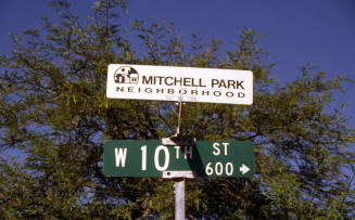 Mitchell Park Neighborhood street sign