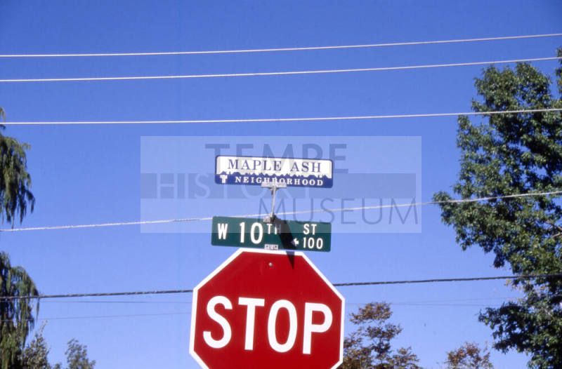 Maple-Ash Neighborhood street sign