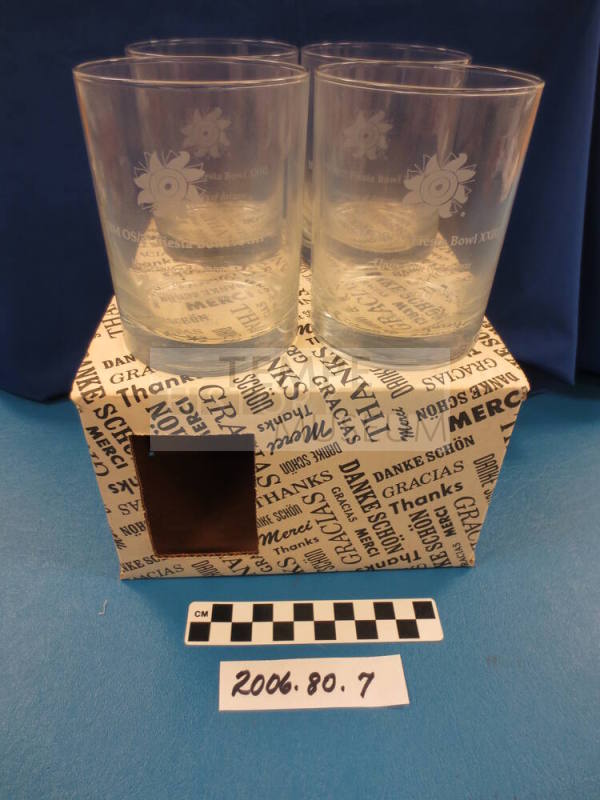 4 Commemorative Fiesta Bowl XXIII Glasses with Box