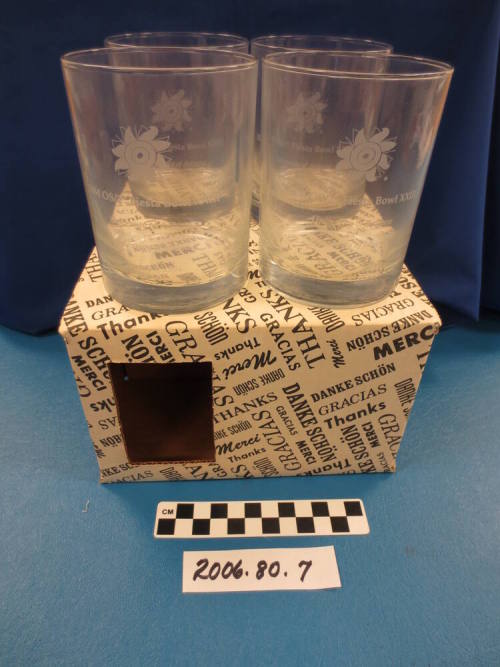 4 Commemorative Fiesta Bowl XXIII Glasses with Box