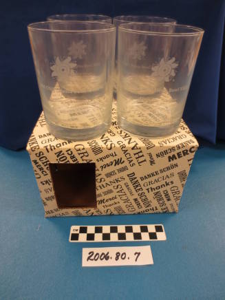 4 Commemorative Fiesta Bowl XXIII Glasses with Box