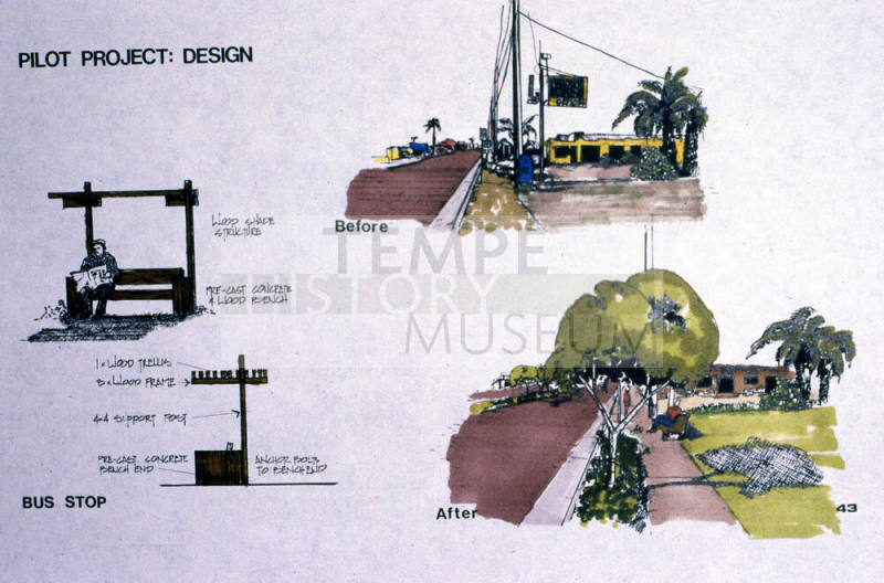 Color Rendition of Apache Blvd. Beautification Design
