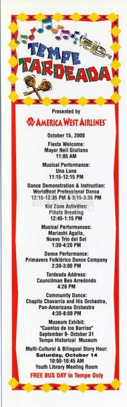 Tempe Tardeada Bookmark and Invitation