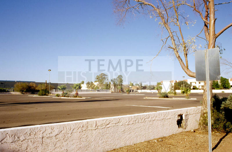 Parking lot off Apache Blvd. and Dorsey