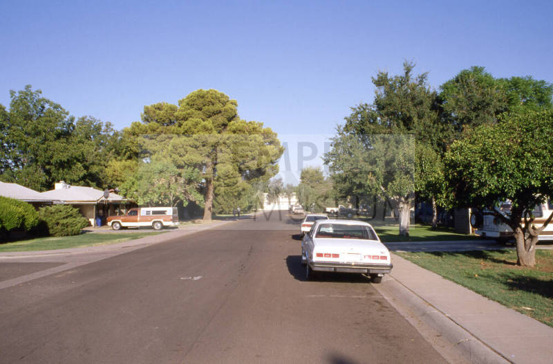 Residential street near E. Apache Blvd.