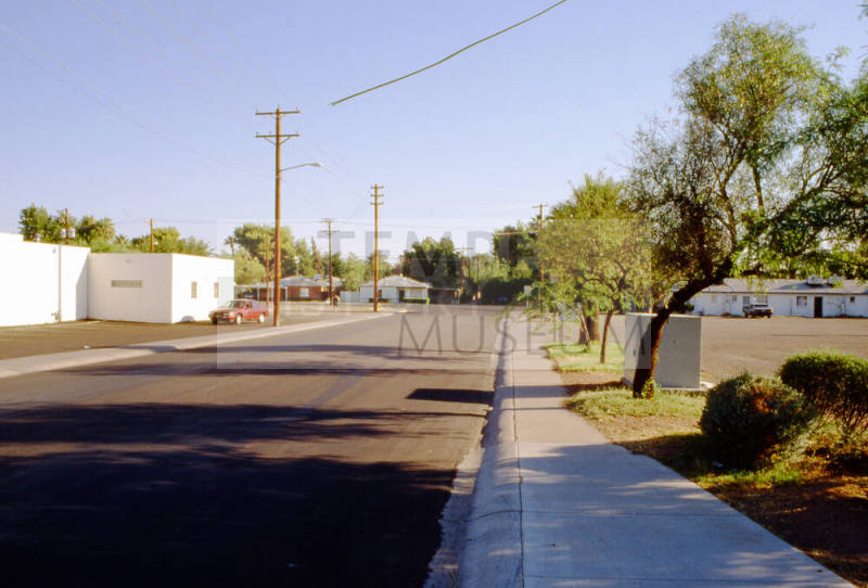 Residential street near E. Apache Blvd.