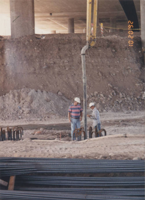 Concrete Pump D.S. Northbound Access Road Bridge