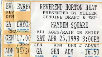 Reverend Horton Heat Ticket
