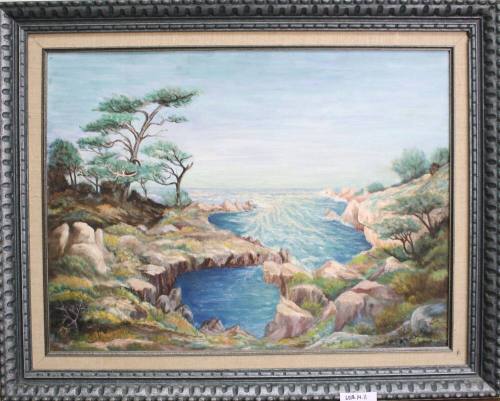 Seaside Landscape by Guess E Birchett