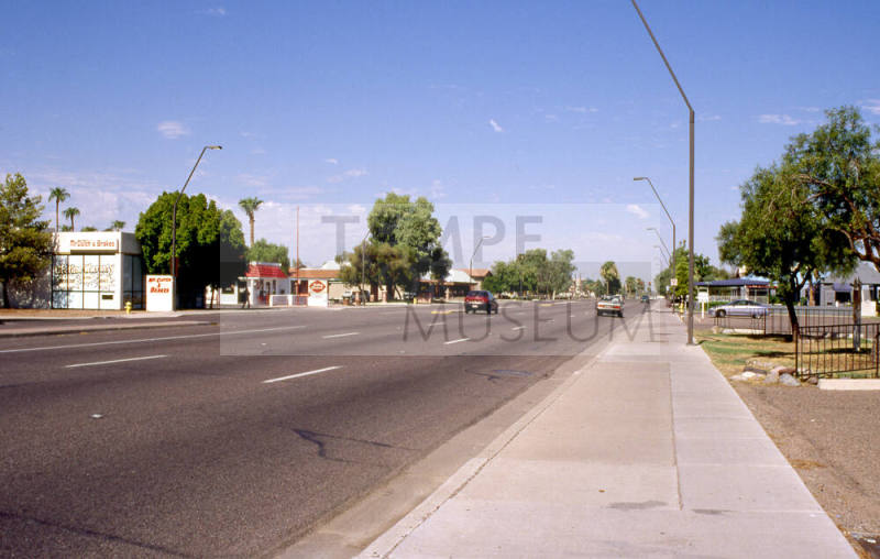 View looking west at 1100 block E. Apache