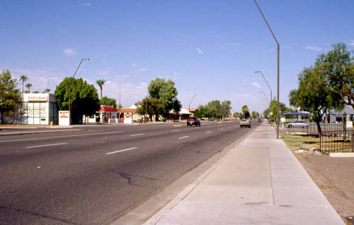 View looking west at 1100 block E. Apache