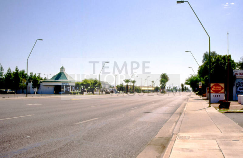 Apache Blvd. looking east at S. 1100 block