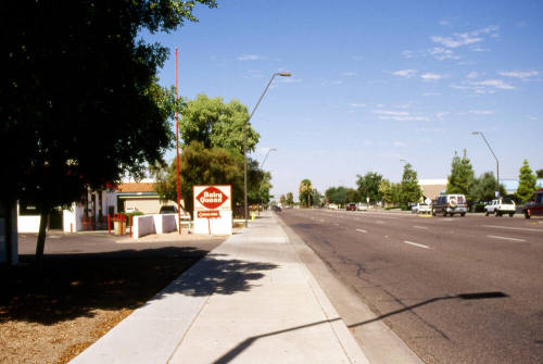Apache Boulevard looking west from Cedar St.