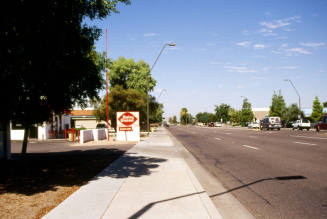 Apache Boulevard looking west from Cedar St.