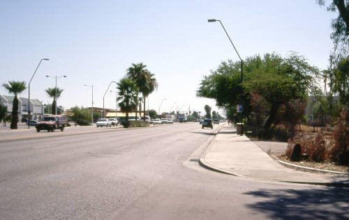 Apache Boulevard looking east from Cedar St.
