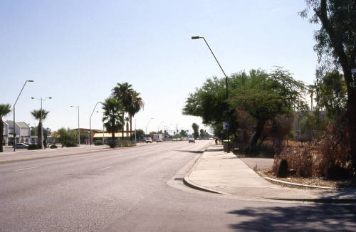 Apache Blvd. looking east from Cedar St.