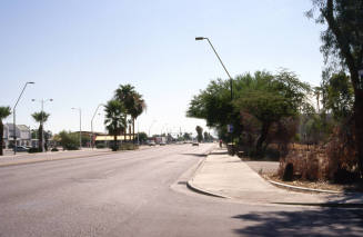 Apache Blvd. looking east from Cedar St.