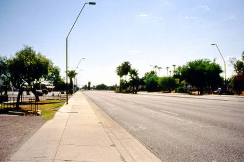 Apache Blvd. looking east from N. 1100 block