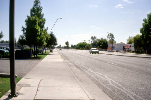Apache Blvd. looking east from N. 1100 block