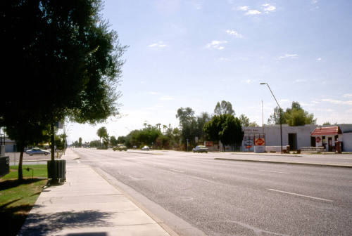 Apache Blvd. looking east at N. 1100 block
