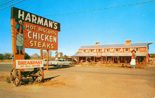 Harman's Restaurant Postcard