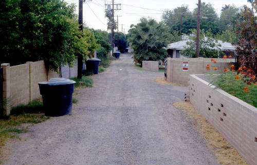 Alley and block fences