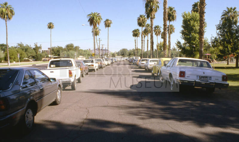 College Lane Parking Area, between College Avenue and Daley Park, Looking North