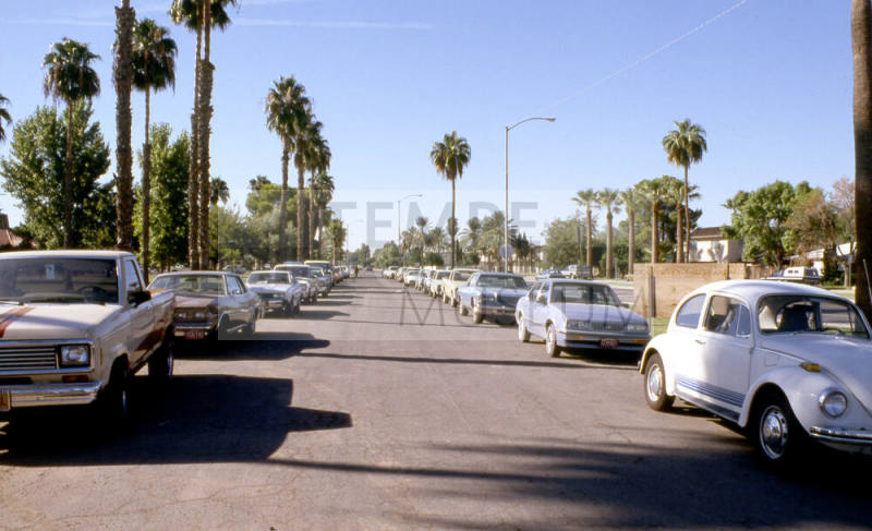College Lane Parking Area, Looking South