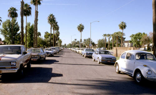 College Lane Parking Area, Looking South