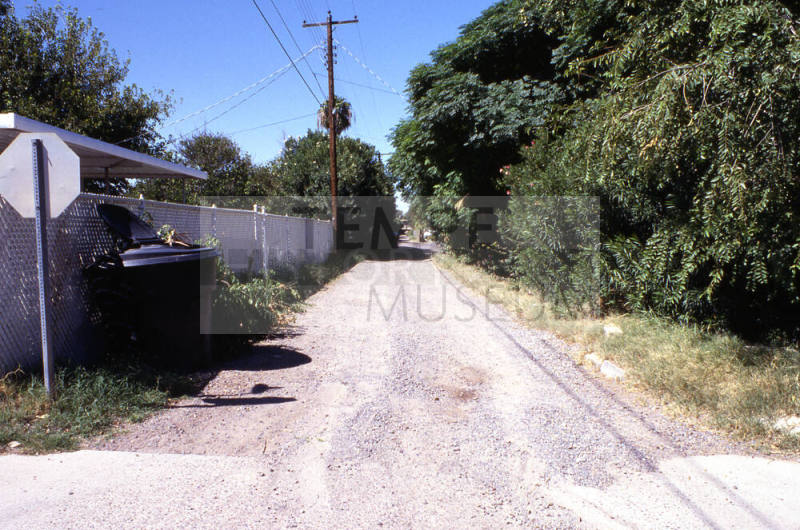 Alley Looking West at Palmcroft and Forest