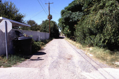 Alley Looking West at Palmcroft and Forest