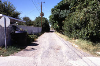 Alley Looking West at Palmcroft and Forest