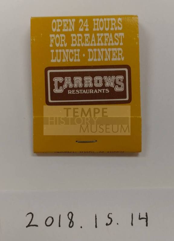 Carrows Restaurants Matchbook