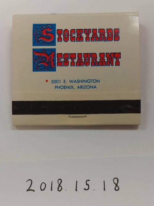Stockyards Restaurant Matchbook