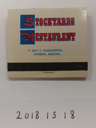 Stockyards Restaurant Matchbook