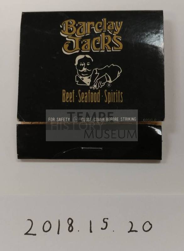 Barclay Jacks Restaurant Matchbook