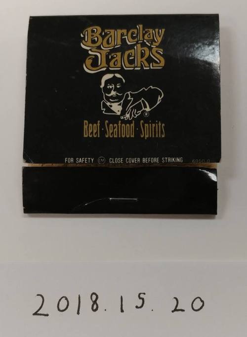 Barclay Jacks Restaurant Matchbook
