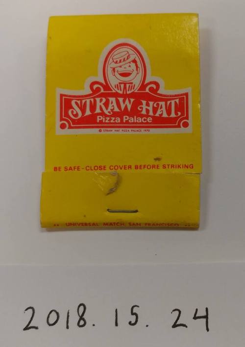 Straw Hat Pizza Palace Matchbook