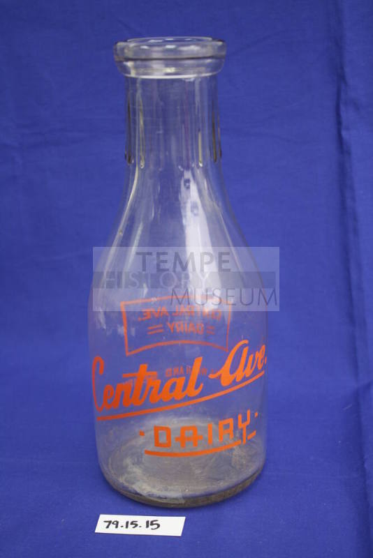 Glass milk bottle