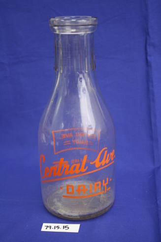 Glass milk bottle