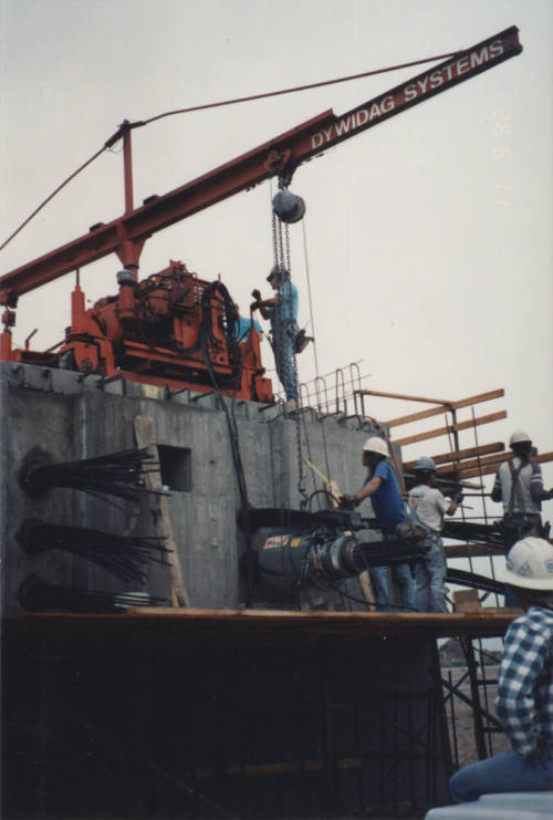 Post Tensioning Frame 1 at Abut 1 - G-6