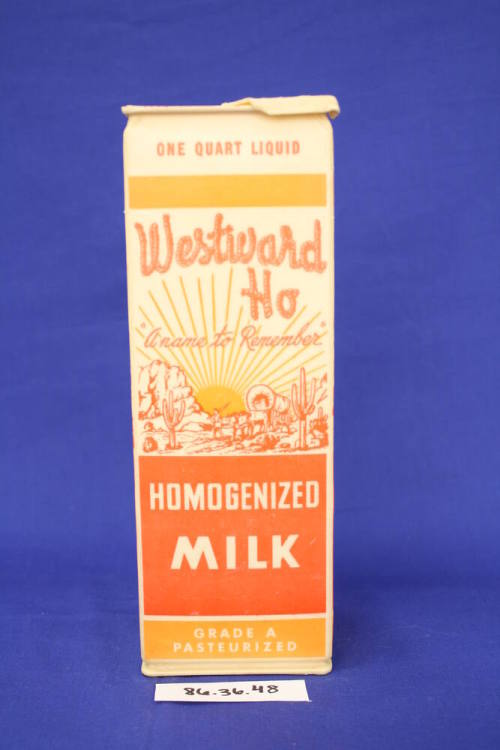 Westward Ho Dairy milk carton