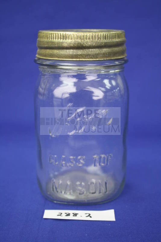 Two Glass Jars with Glass Tops
